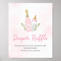 Signe de calotte Baby shower de fille Bouteilles