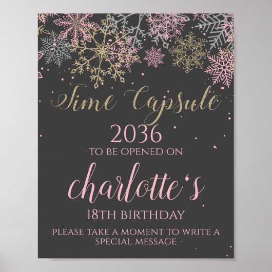 Poster Signe de capsule temporelle de Winter ONEderland (Devant)