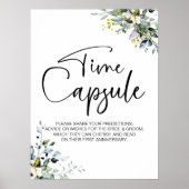 Poster Signe de capsule temporelle pour le premier annive (Devant)