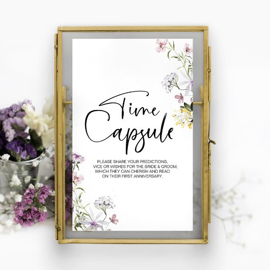 Poster Signe de capsule temporelle pour le premier annive