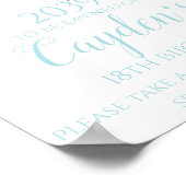 Poster Signe de capsule temporelle Winter ONEderland bleu (Coin)