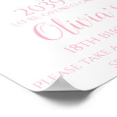 Poster Signe de capsule temporelle Winter ONEderland rose (Coin)
