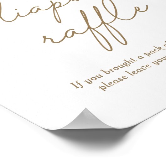 Poster Signe de carafe de Baby shower de Little Cutie (Coin)