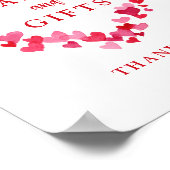 Poster Signe de cartes et de cadeaux pour petits Baby sho (Coin)