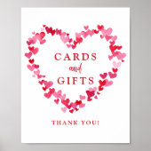 Poster Signe de cartes et de cadeaux pour petits Baby sho (Devant)