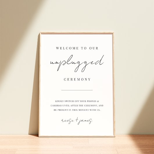 Poster Signe de cérémonie de débranchement de script mini