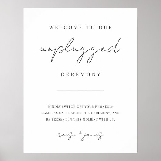 Poster Signe de cérémonie de débranchement de script mini (Devant)