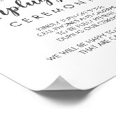 Poster Signe de cérémonie de débranchement du Mariage de (Coin)
