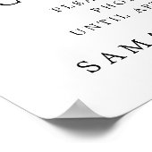 Poster Signe de cérémonie de Mariage débranché rouge rust (Coin)