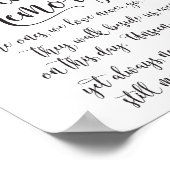 Poster Signe de cérémonie de mariage en souvenir à la mém (Coin)