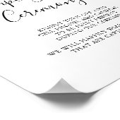 Poster Signe de cérémonie débranché de Boho Rustique (Coin)