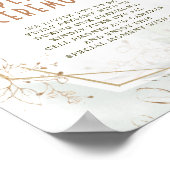 Poster Signe de cérémonie débranché vert & or géométrique (Coin)