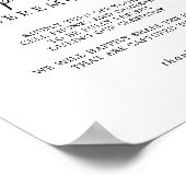 Poster Signe de cérémonie débranchée minimaliste (Coin)