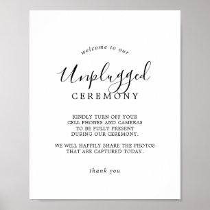 Poster Signe de cérémonie débranchée minimaliste