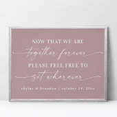 Poster Signe de cérémonie du Mariage simple de script de 