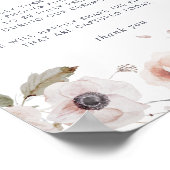 Poster Signe de cérémonie floral simple débranché (Coin)