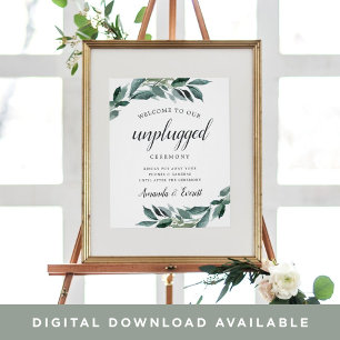 Poster Signe de cérémonie Mariage débloquée de Foliage