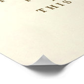 Poster signe de cérémonie mariage débranché de roses roug (Coin)