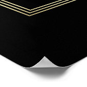 Poster Signe de cérémonie Mariage débranché Gold Art Deco (Coin)