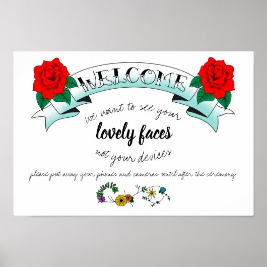 Poster Signe de cérémonie Mariage débranché Tatouage insp (Devant)