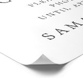 Poster Signe de cérémonie Mariage rose rustique (Coin)