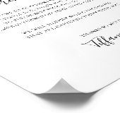 Poster Signe de cérémonie simple et élégant débranché (Coin)