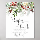 Poster Signe de chasse à la pacifiste d'hiver. Trouver Le (Devant)