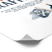 Poster Signe de chevalier Baby shower Pirates (Coin)