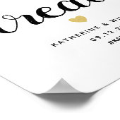 Poster Signe de collation Mariage sans traitement (Coin)