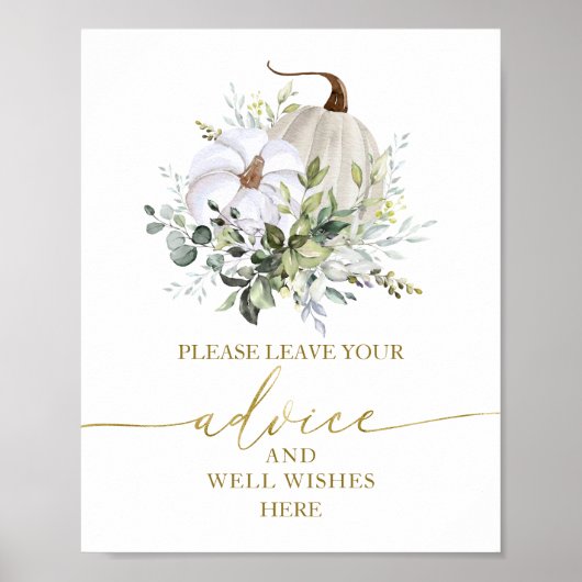 Poster Signe de conseils et de vœux pour une mariée d'aut (Devant)