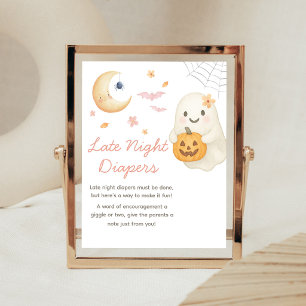 Poster Signe de couche pour bébé Rose Little Boo Baby Sho