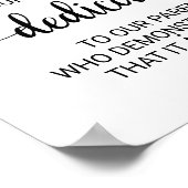 Poster SIGNE DE DÉDITION Mariage de calligraphie noire si (Coin)