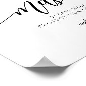 Poster SIGNE DE DISTANCE SOCIALE mariage PPE Masques (Coin)