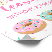 Poster Signe de Donut Leave sans traitement de Donut rose (Coin)