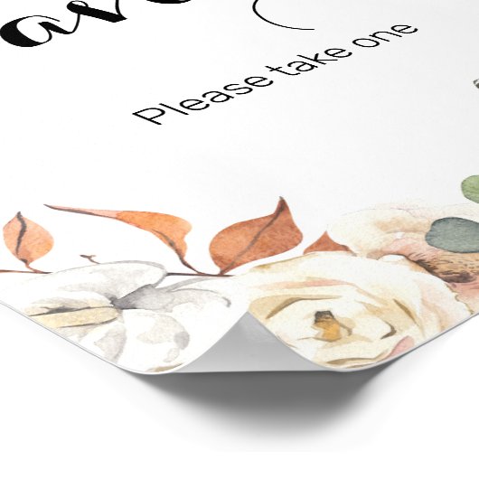 Poster SIGNE DE FAÇON Rustique citrouille Aquarelle (Coin)