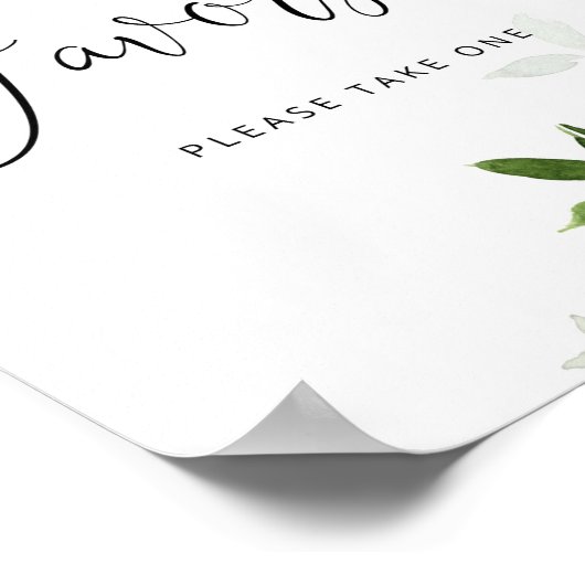 Poster Signe de faveurs à feuillage persistant. Baby show (Coin)