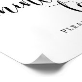 Poster Signe de Faveurs de Mariage Rustique Menthe À Être (Coin)