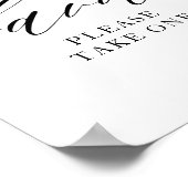 Poster signe de faveurs florales marine et bleu clair (Coin)