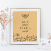 Poster Signe de faveurs "Gold Bee Sweet Take a Treat"