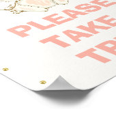 Poster Signe de fête d'anniversaire à thème lapin (Coin)