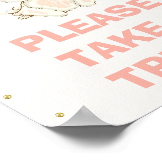 Poster Signe de fête d'anniversaire à thème lapin (Coin)