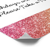 Poster Signe de fête d'anniversaire arc-en-ciel (Coin)