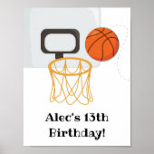 Poster SIGNE DE FÊTE D'ANNIVERSAIRE DE Basketball (Devant)