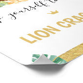 Poster Signe de fête d'anniversaire du Petit Roi Lion (Coin)