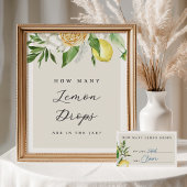 Poster Signe de Fête des mariées Combien de gouttes de ci