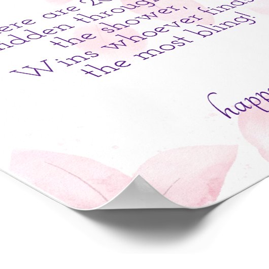 Poster Signe de Fête des mariées de chasse à l'anneau (Coin)