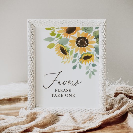 Poster SIGNE DE Fête des mariées DE Tournesol Faveurs