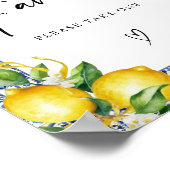 Poster Signe de Fête des mariées des citrons méditerranée (Coin)