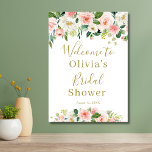 Poster SIGNE DE Fête des mariées Élégant Rose Blush Flora<br><div class="desc">SIGNE Fête des mariées Élégant or rose rose flou floral</div>