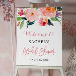 Poster SIGNE DE Fête des mariées Florale Aquarelle Whimsi<br><div class="desc">Le "Whimsical Watercolor Floral Fête des mariées Sign" est l'ajout parfait à votre fête de douche nuptiale. Cette affiche présente de délicats flancs d'aquarelle dans les tons rose et violet, dressés contre un arrière - plan blanc. Le design fantaisiste apportera une touche ludique mais sophistiquée à votre événement. Pour afficher...</div>